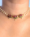 Padmavat Lotus Pearl Choker.