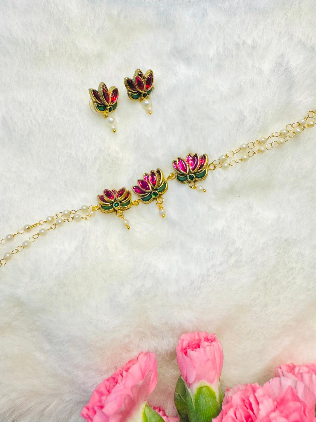 Padmavat Lotus Pearl Choker.