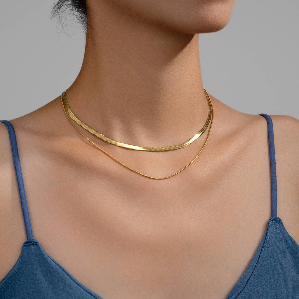 18K Gold Plated Double Layer Necklace