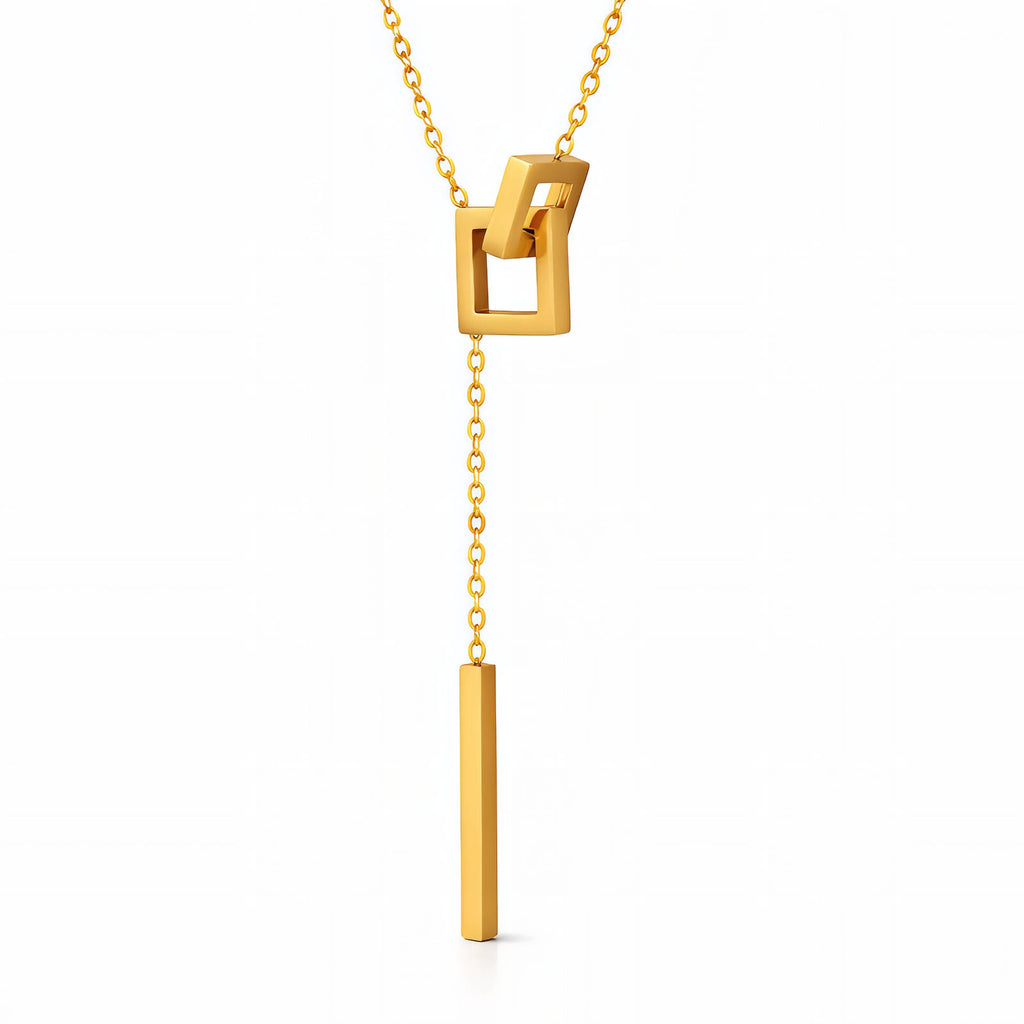 18K Gold Plated Geometry Shaped Necklace