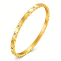 18K Gold Plated, Ice Cube Bangle