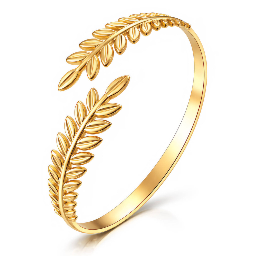 18K Gold Plated, Leaves Bracelet