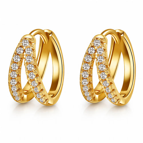 18K Gold Plated Double Layer Earrings
