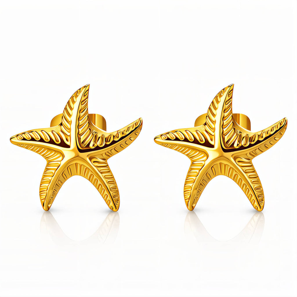 18K Gold Plated Starfish Earring