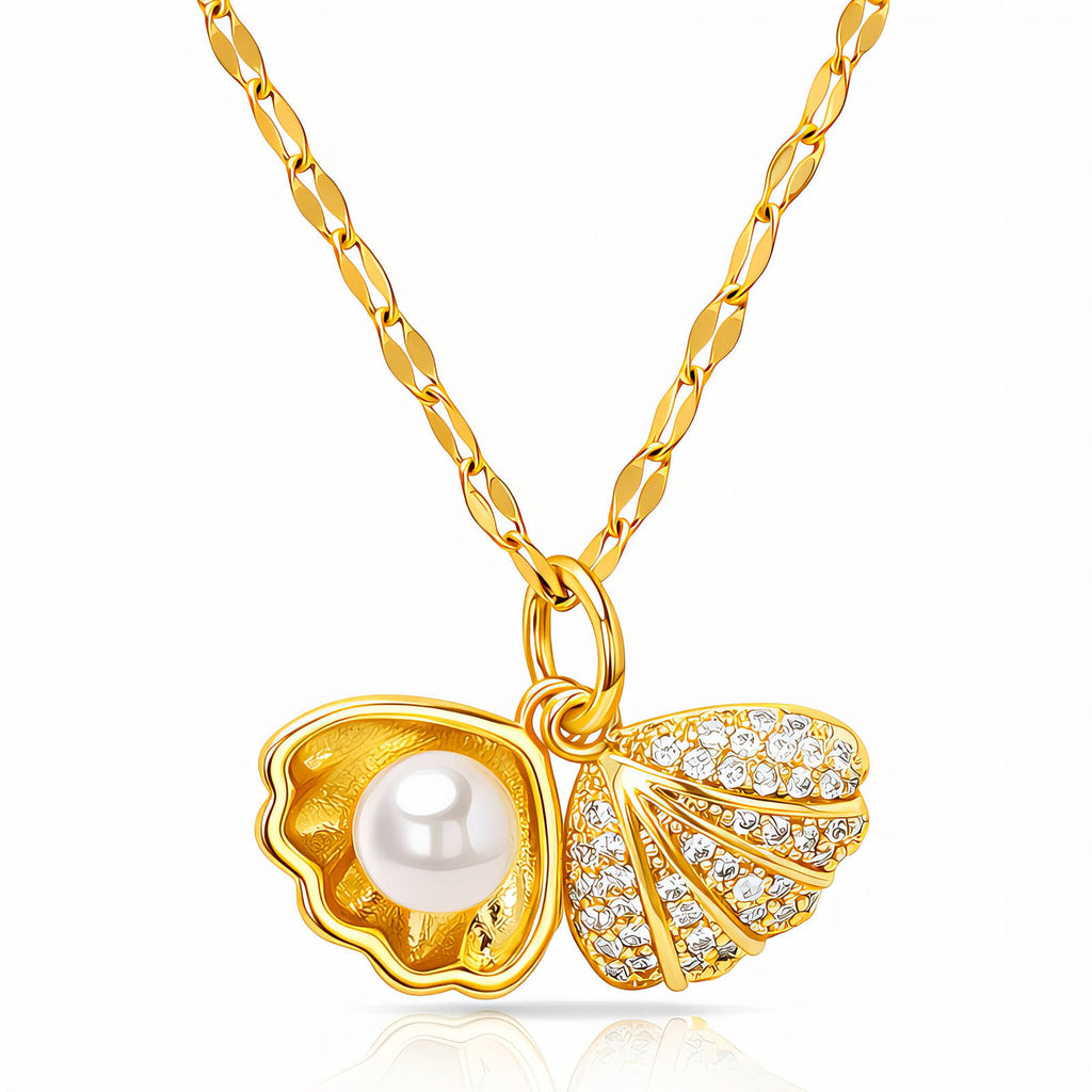 18K Gold Plated Seashell Necklace