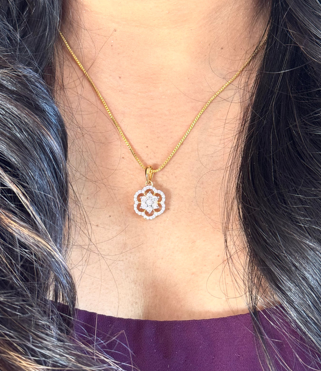Premium Diamond Replica Pendant Set - ADR80101