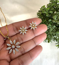 Premium Diamond Replica Pendant Set - ADR80104