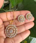 Premium Diamond Replica Pendant Set - ADR80107