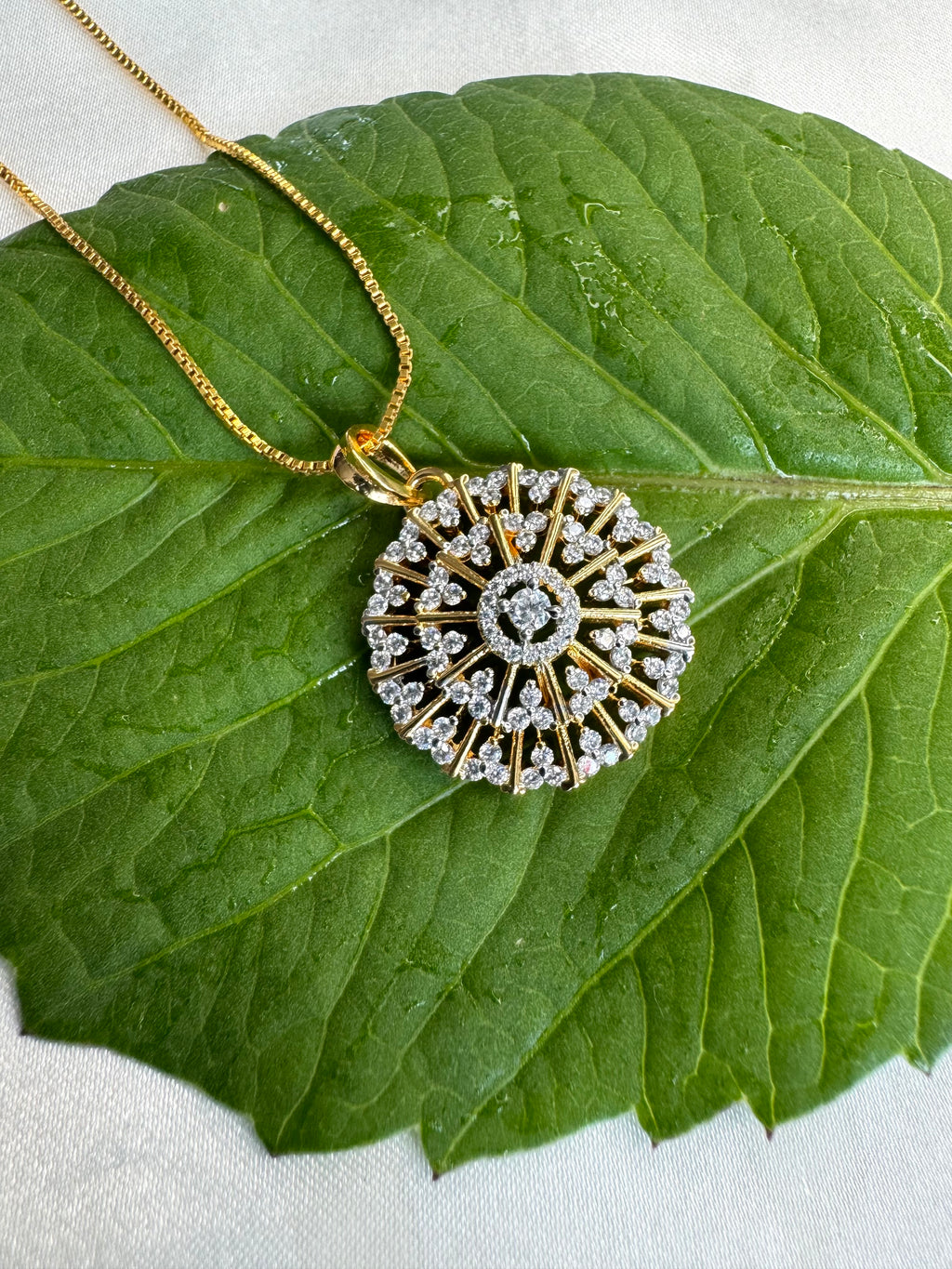 Premium Diamond Replica Pendant Set - ADR80107