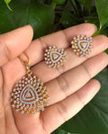 Premium Diamond Replica Pendant Set - ADR80112