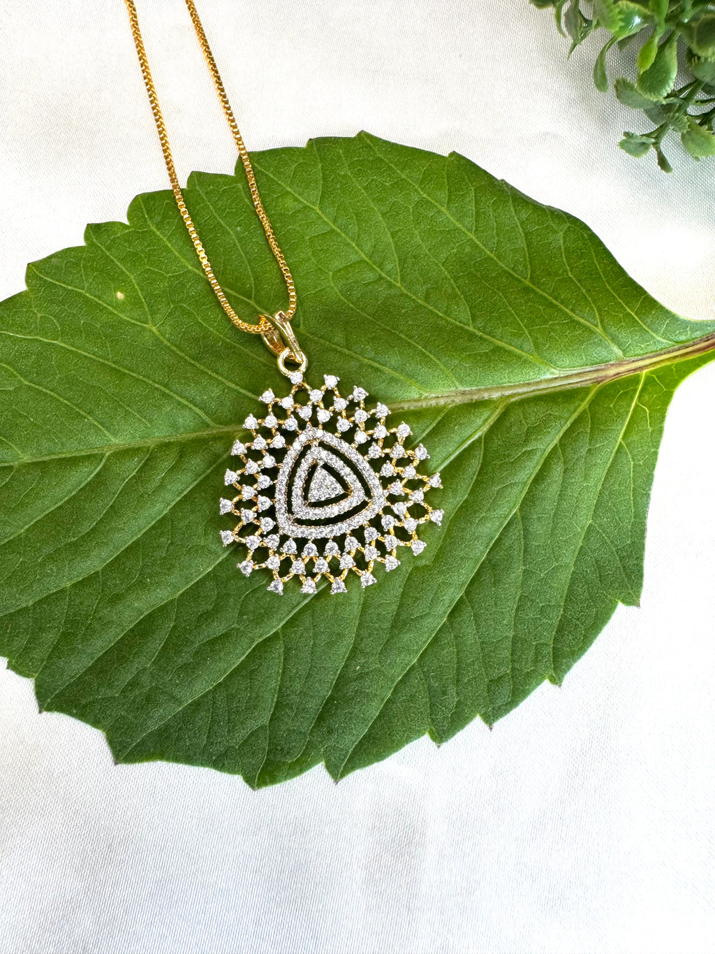 Premium Diamond Replica Pendant Set - ADR80112