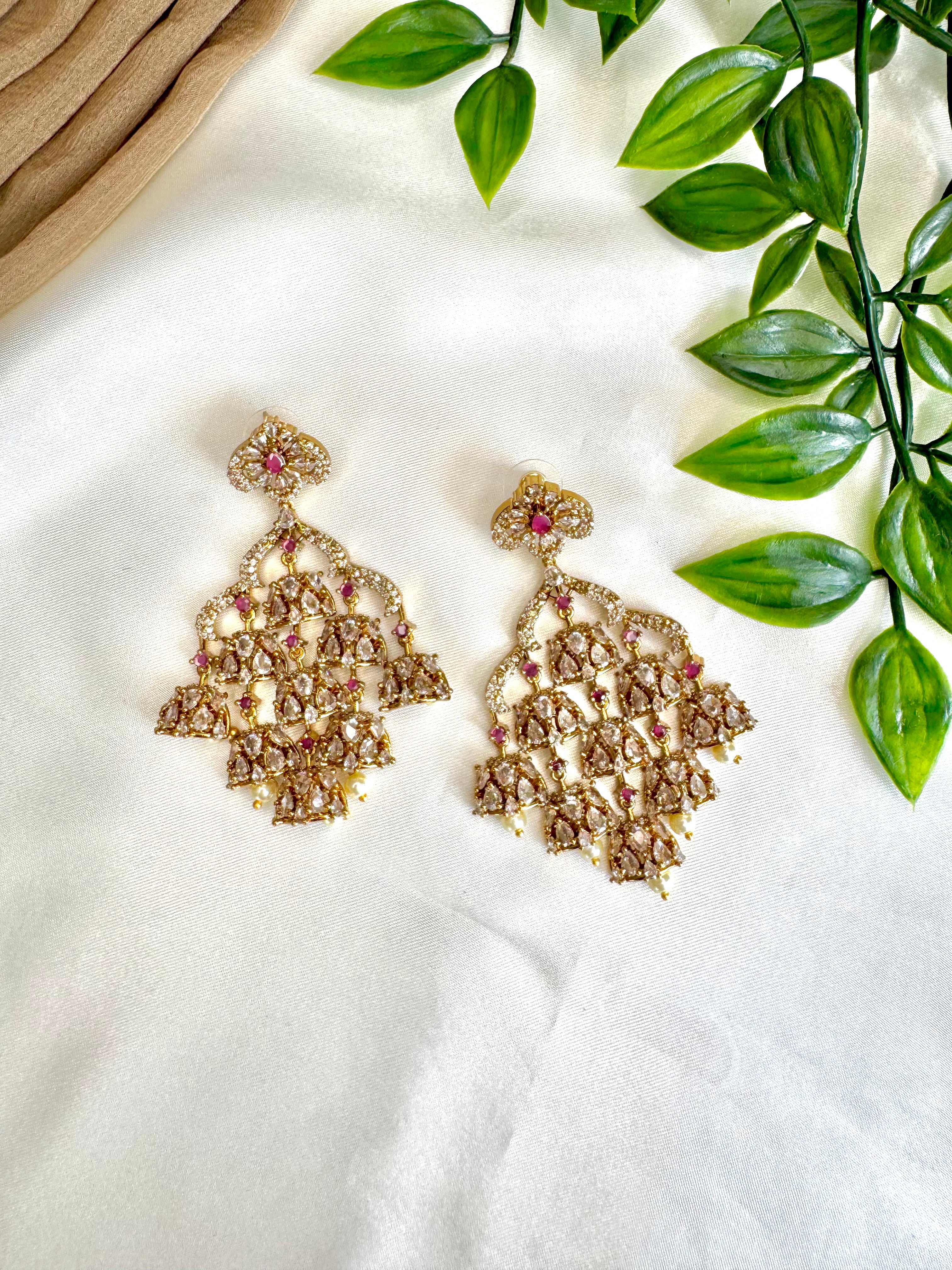 Chandbali Cluster Jhumka Earrings-AER30104