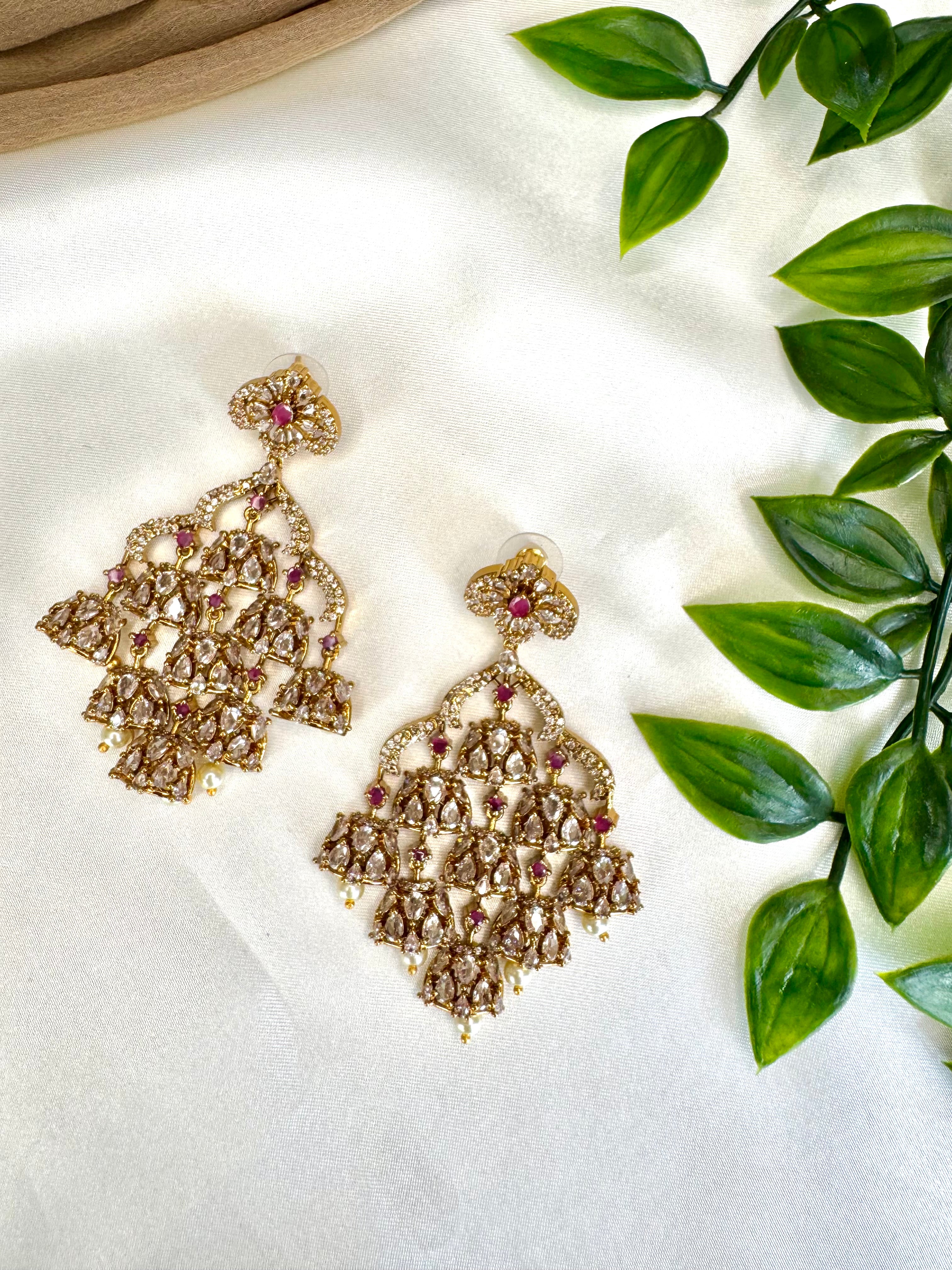 Chandbali Cluster Jhumka Earrings-AER30104