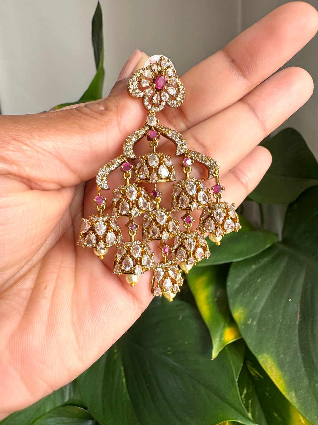 Chandbali Cluster Jhumka Earrings-AER30104