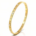 Roman numeral series bracelet, 18 Gold plated. AGB-90203