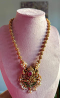 Mayookha rice pearl neck piece With Earring - ANP10811