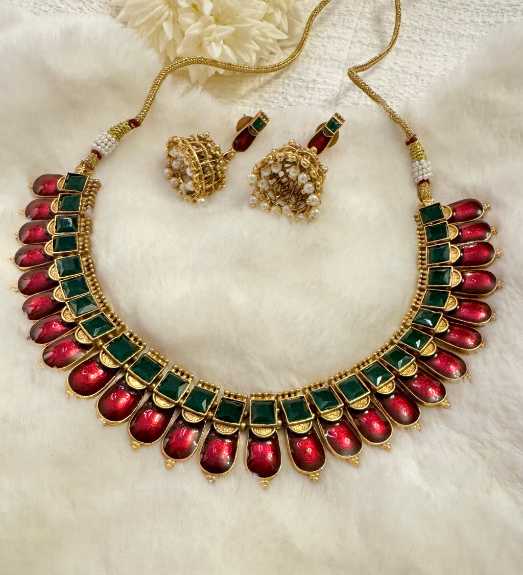 Arathi Kovai palakka neckpiece-ANP10816