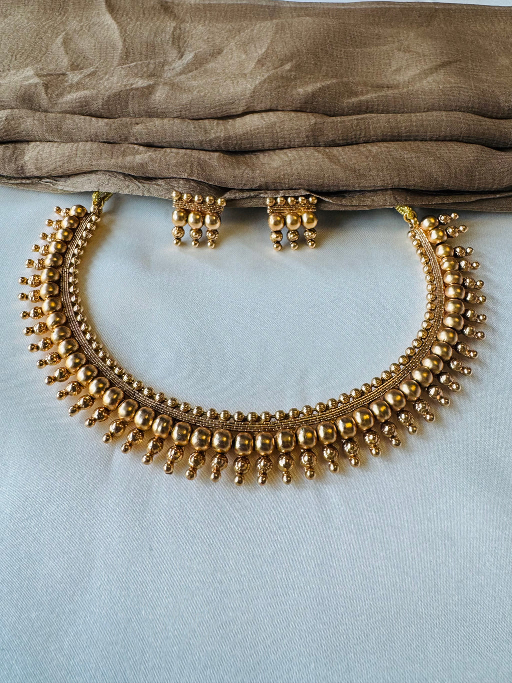 Samvrutha Golden Bud neckpiece- ANP10829