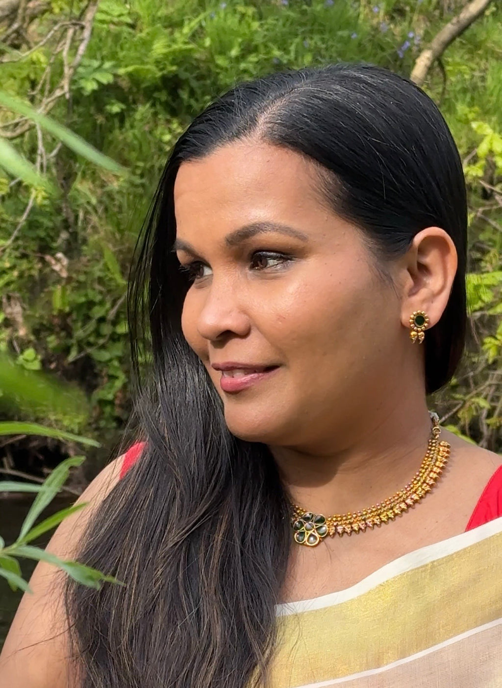 Thushara Enamel Short Neckpiece- ANP60124
