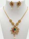 Peacock AD stone Pendant Set-ANP60146