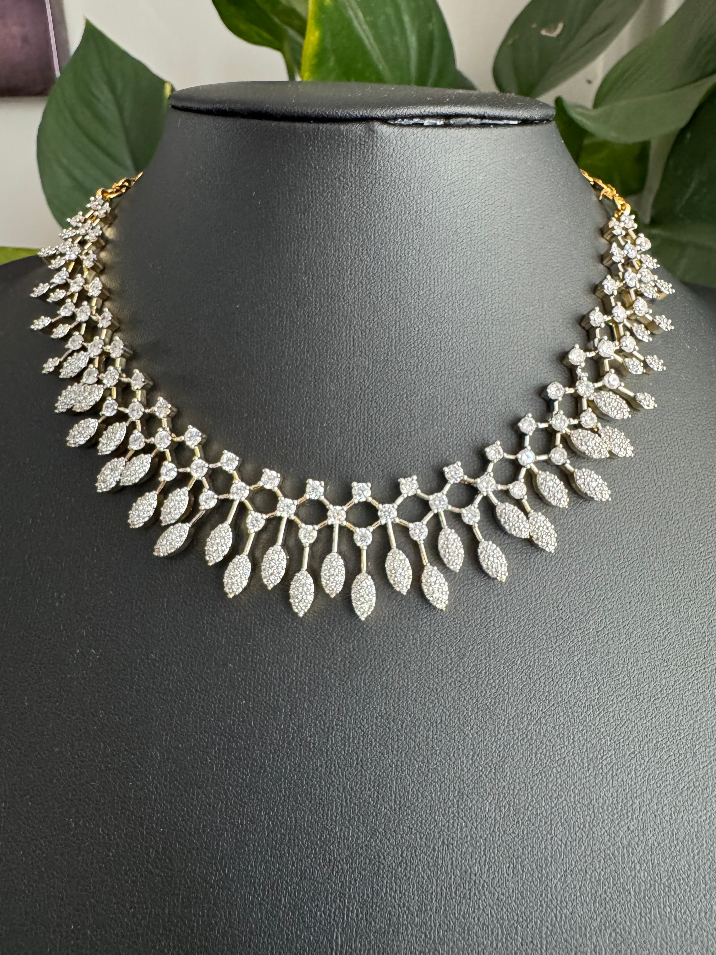 Crystal Cascade AD Necklace-ANP60147