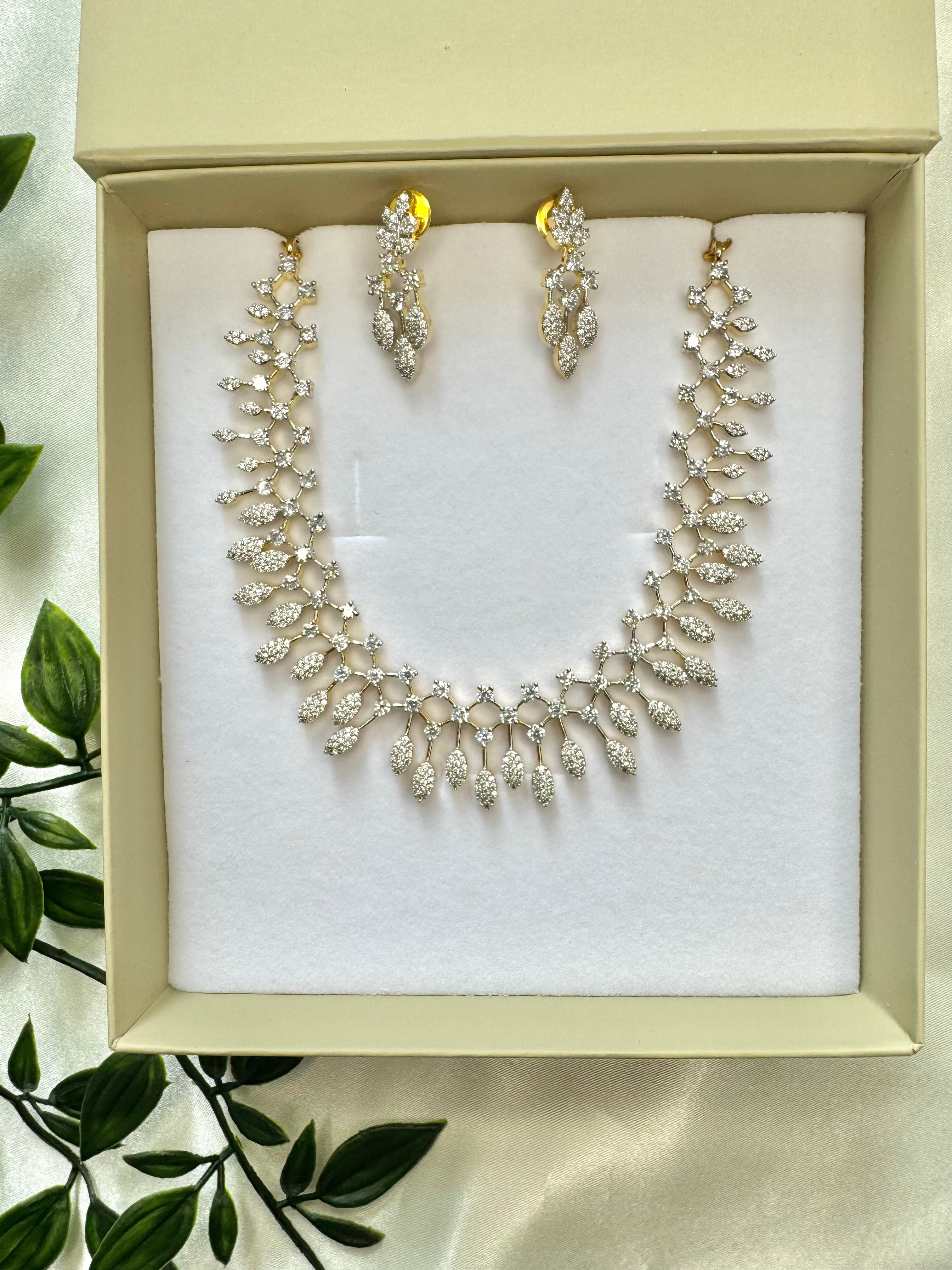 Crystal Cascade AD Necklace-ANP60147