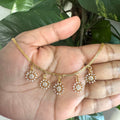 Crystal Floral Charm Necklace-ANP60155