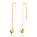 "Butterflies" Earrings, 18K Gold Plated Steel