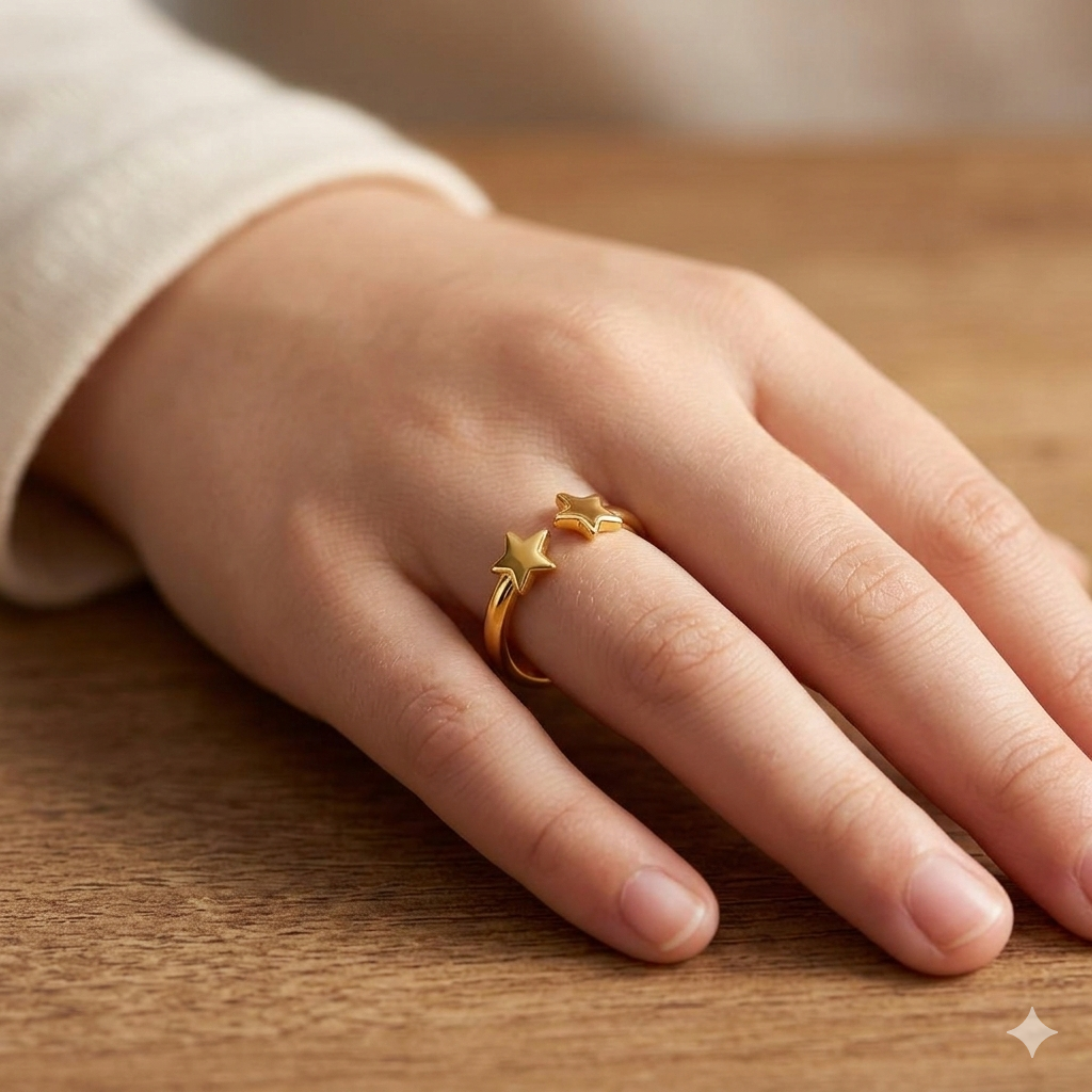 18K Gold Plated Star Ring