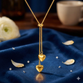 18K Gold Plated Dual Heart Necklace