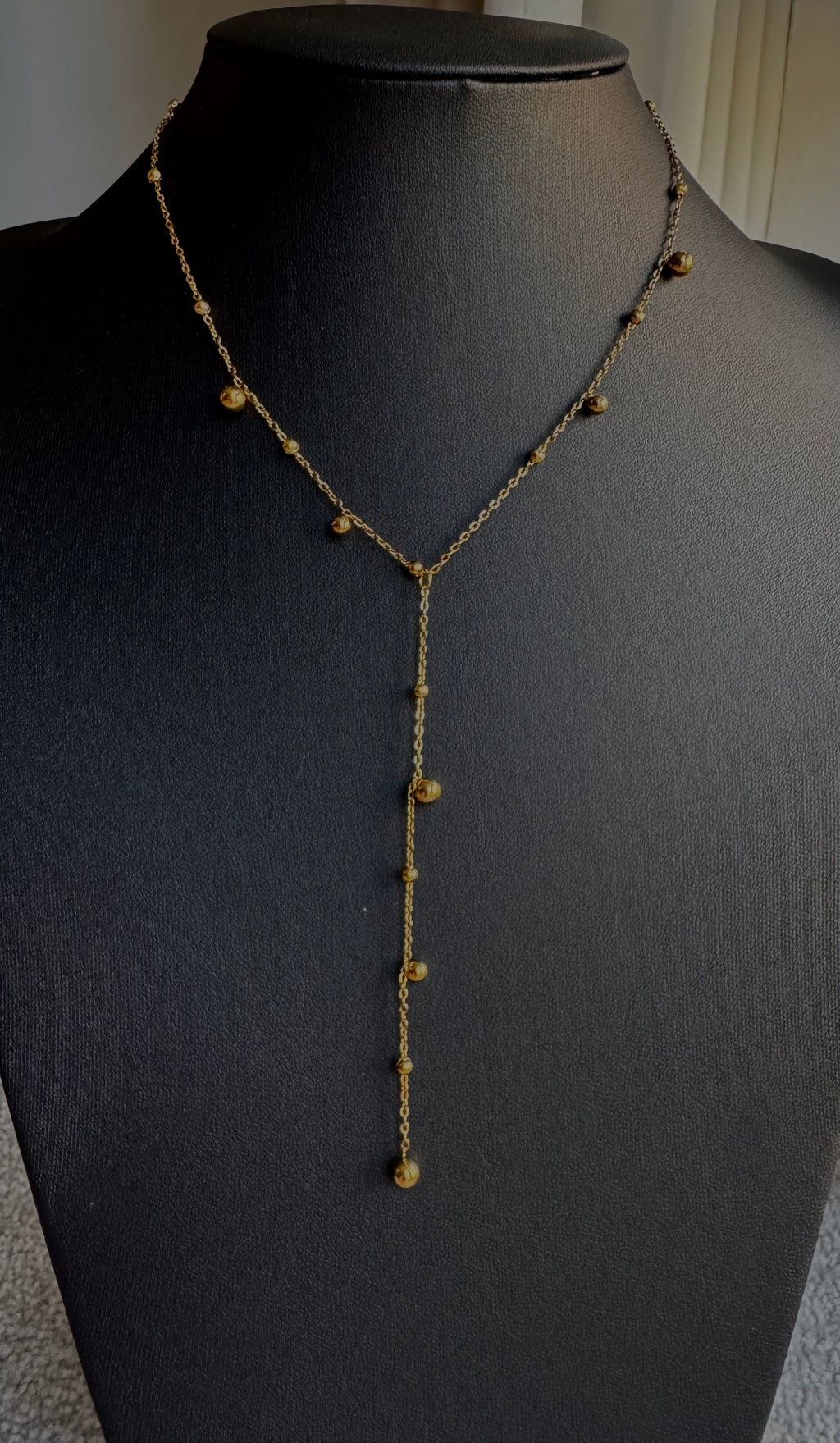 18K Gold Plated Beaded Necklace