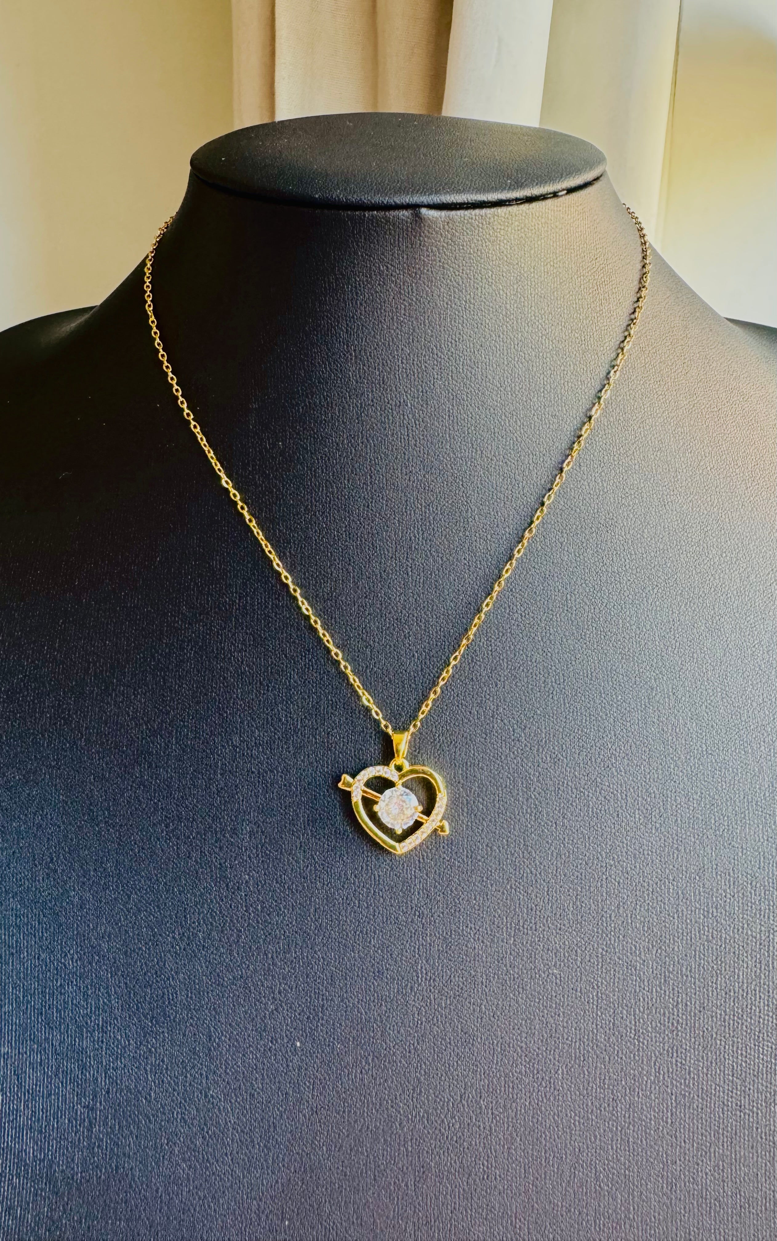 18K Gold Plated Hearts Necklace