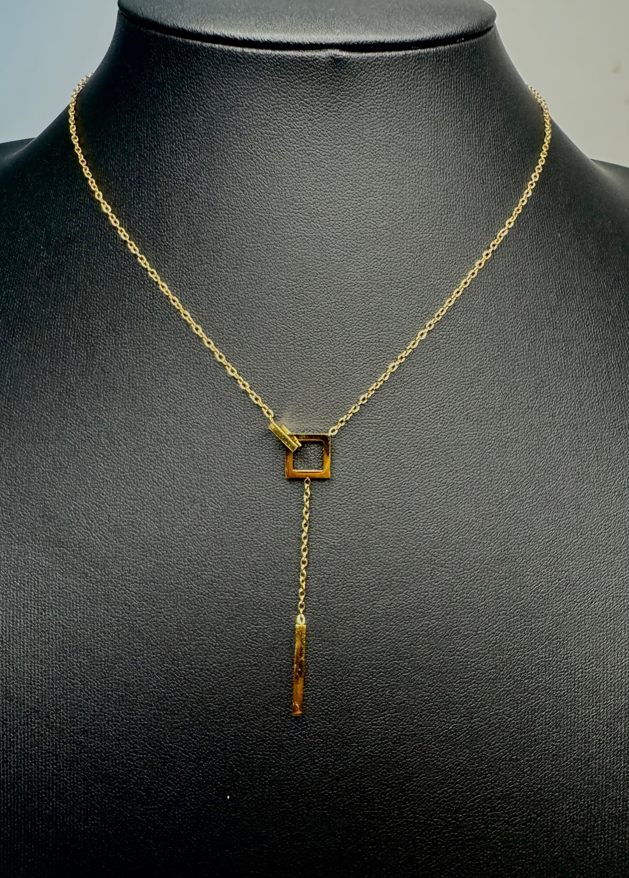 18K Gold Plated Geometry Shaped Necklace