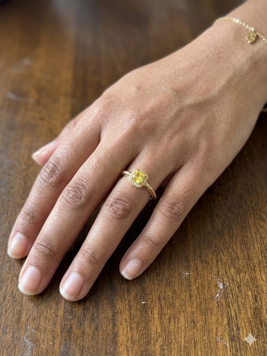 18K Gold Plated Adjustable Ring