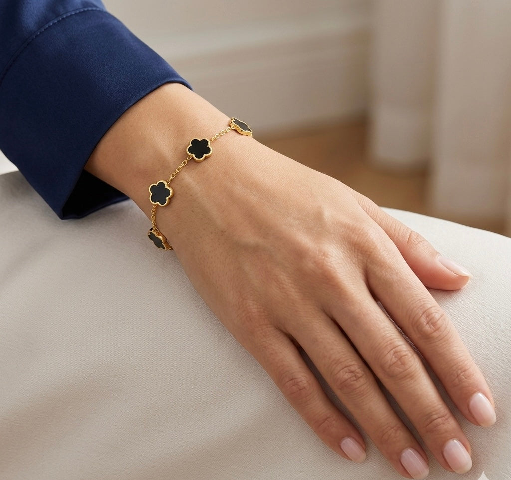 18K Gold Plated Flower Meadow Bracelet