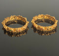 Elephant carved bangle pair - ABA 10117