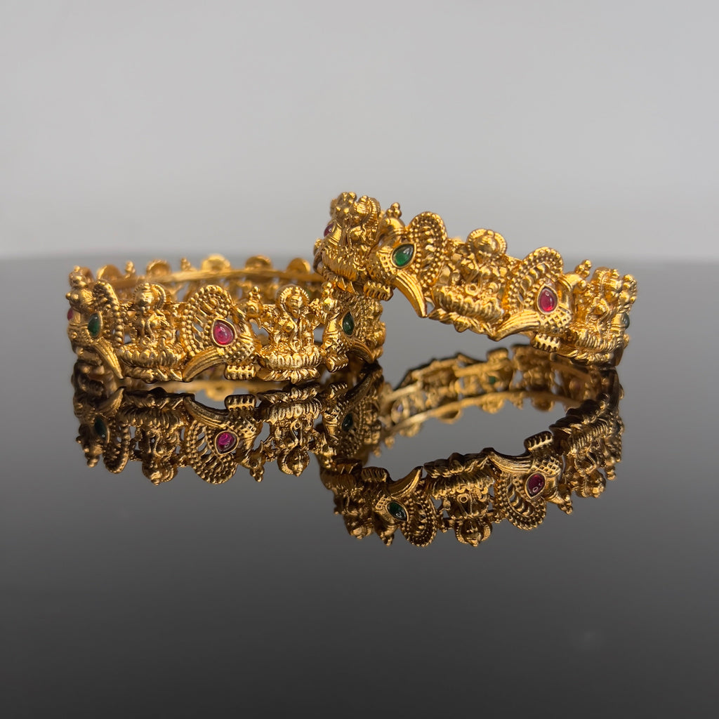 Antique Temple Peacock Kada Bangle-ABA10118