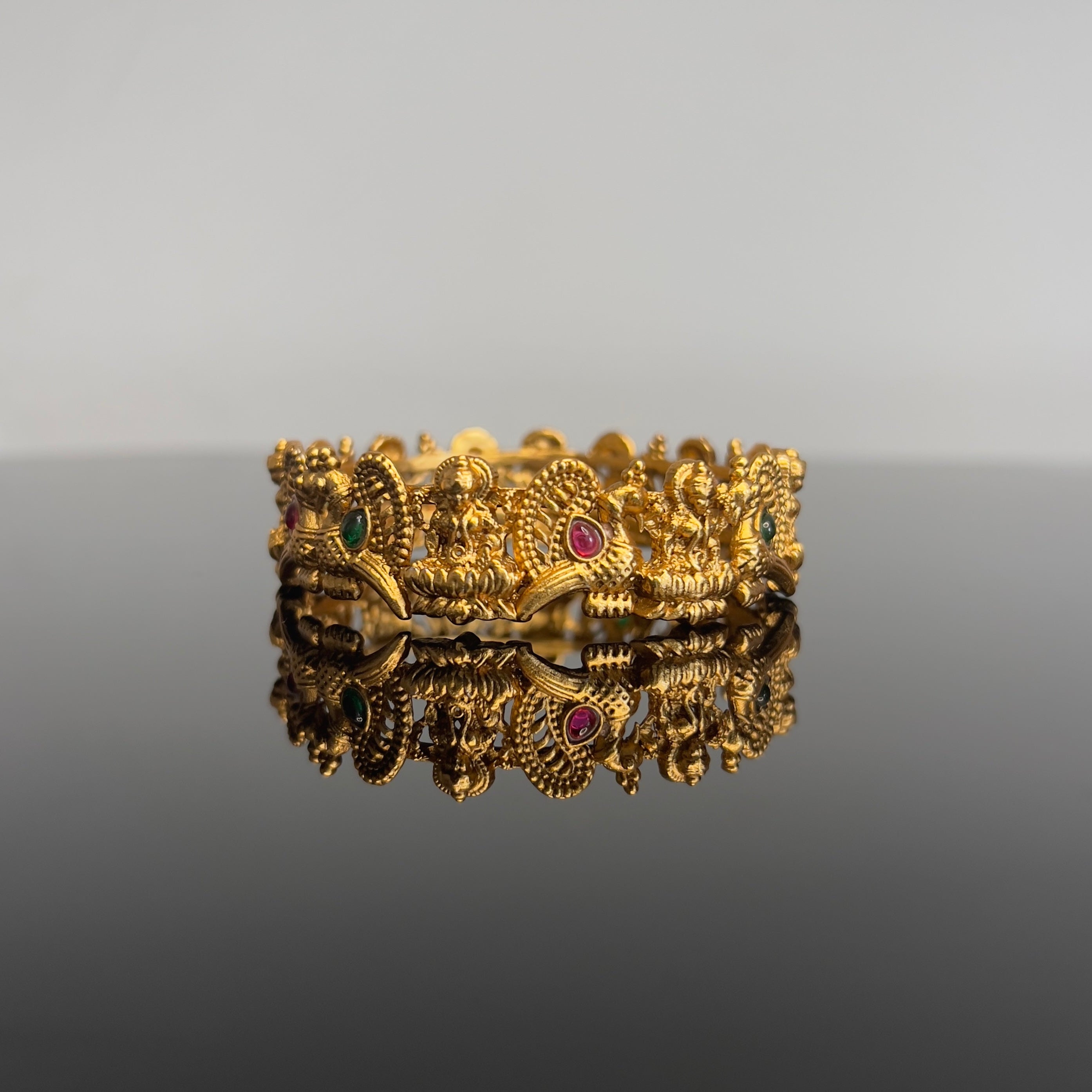 Antique Temple Peacock Kada Bangle-ABA10118