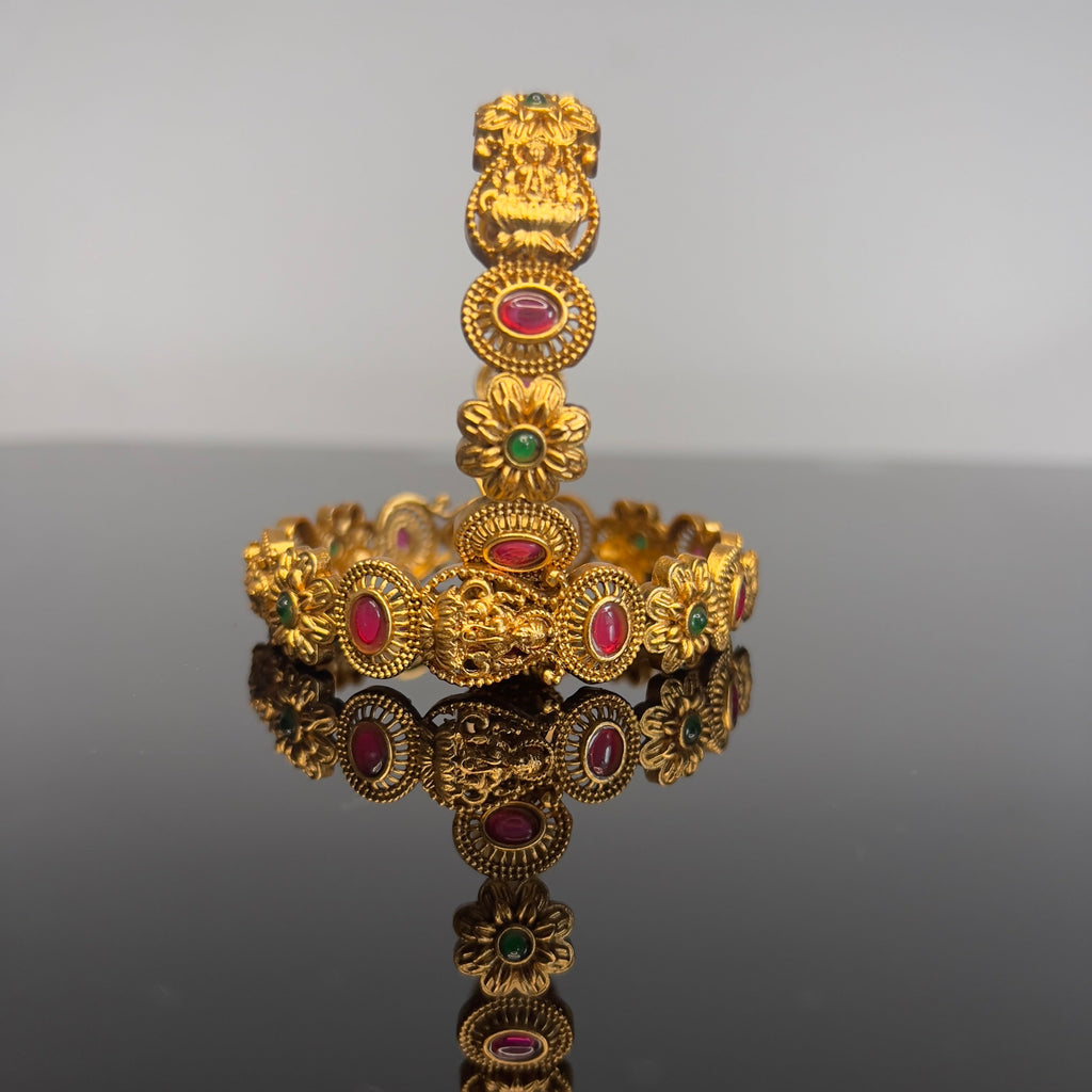 Antique Temple Floral Lakshmi Bangles-ABA10113