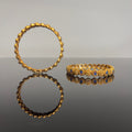 Antique Gold Textured Stone Bangles-ABA10114