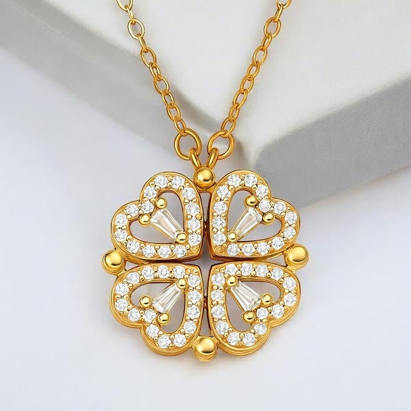 18K Gold Plated Bracelet With Openable Heart Pendant