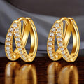 18K Gold Plated Double Layer Earrings