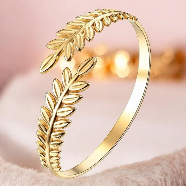 18K Gold Plated, Leaves Bracelet