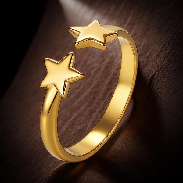 18K Gold Plated Star Ring