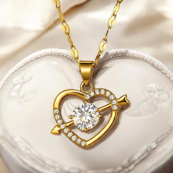 18K Gold Plated Hearts Necklace
