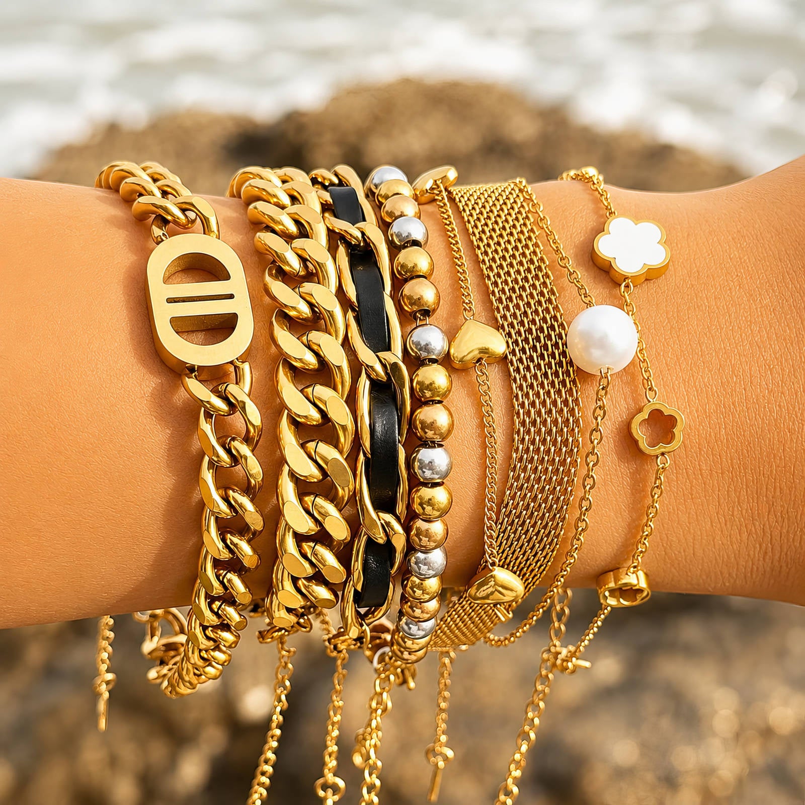 Bracelet 18K Gold plated. AGB 90216