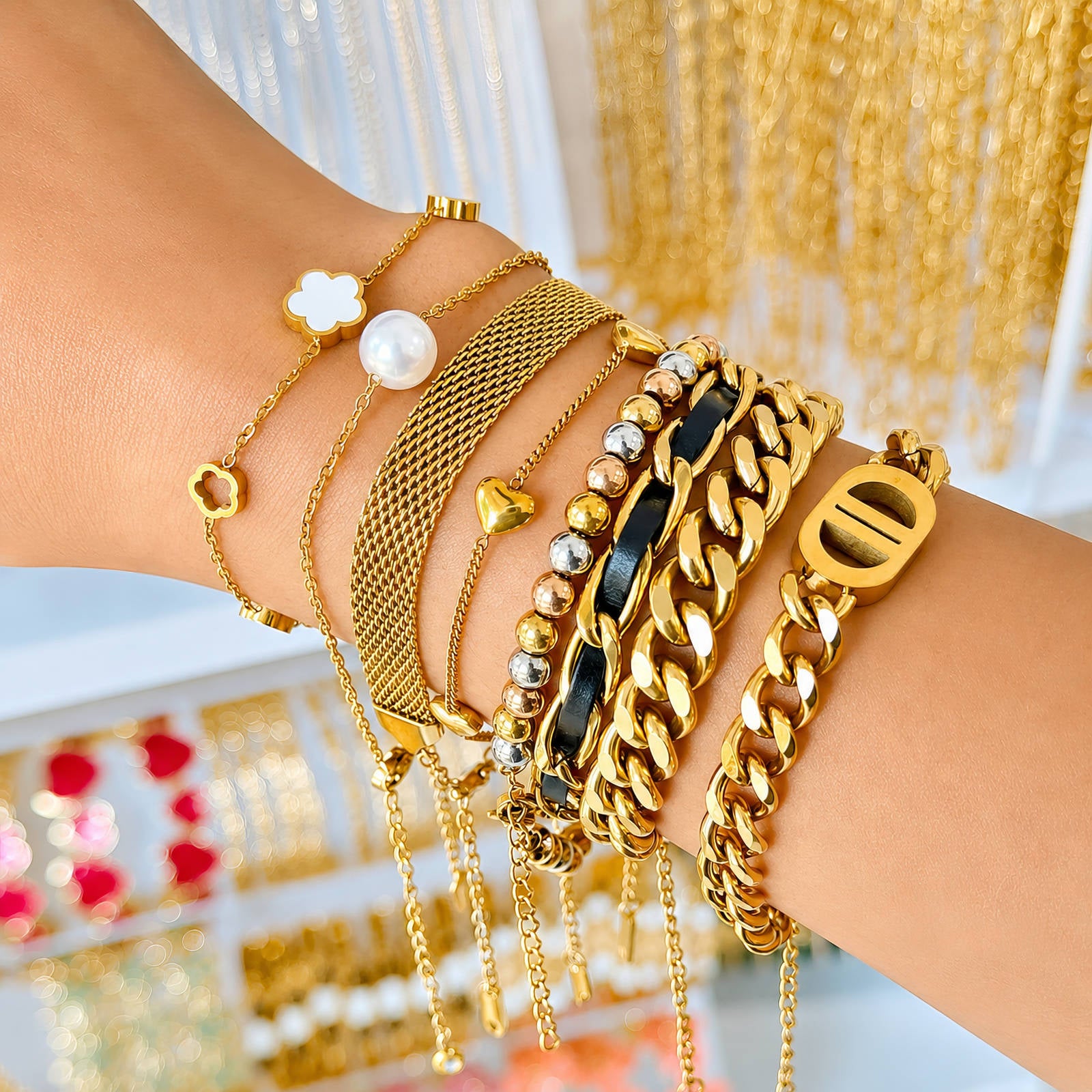 Bracelet 18K Gold plated. AGB 90216